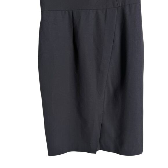 Rebecca Taylor Slate Gray Garbine Suiting Sleeveless Sheath Dress Size 6 - Picture 8 of 12